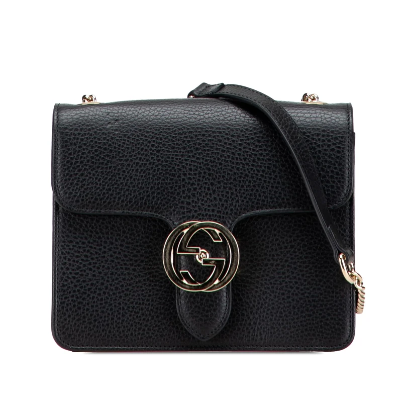 Gucci Pre-Loved Small Dollar Calfskin Interlocking G Crossbody Bag