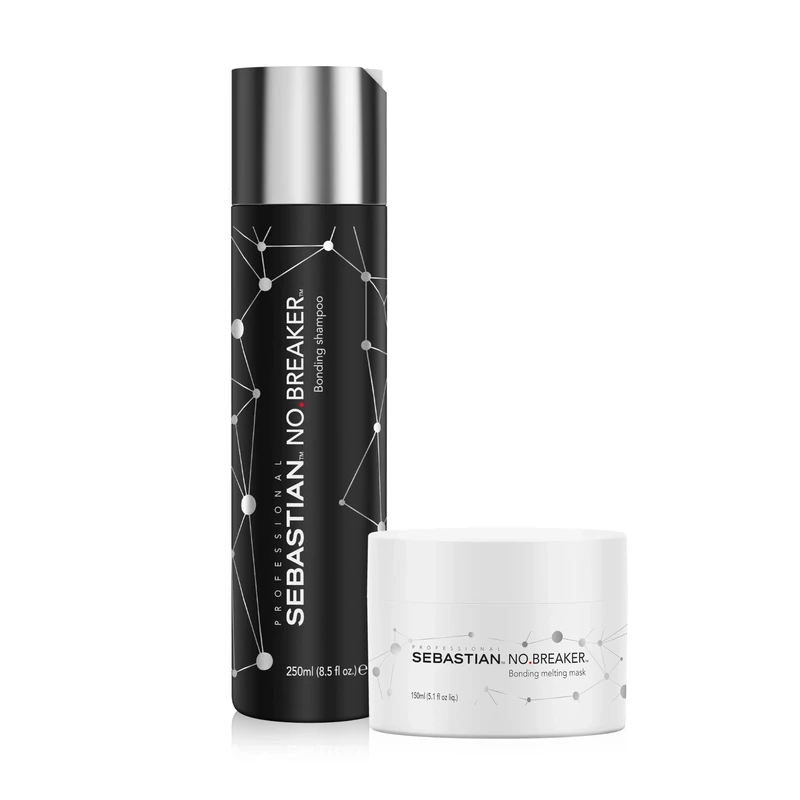 Sebastian Professional No.Breaker Hair Bundle – Bonding Shampoo & Melting Mask for Damaged Hair, Intense Conditioning for Stronger, Smoother & Shinier (250ml+150ml)