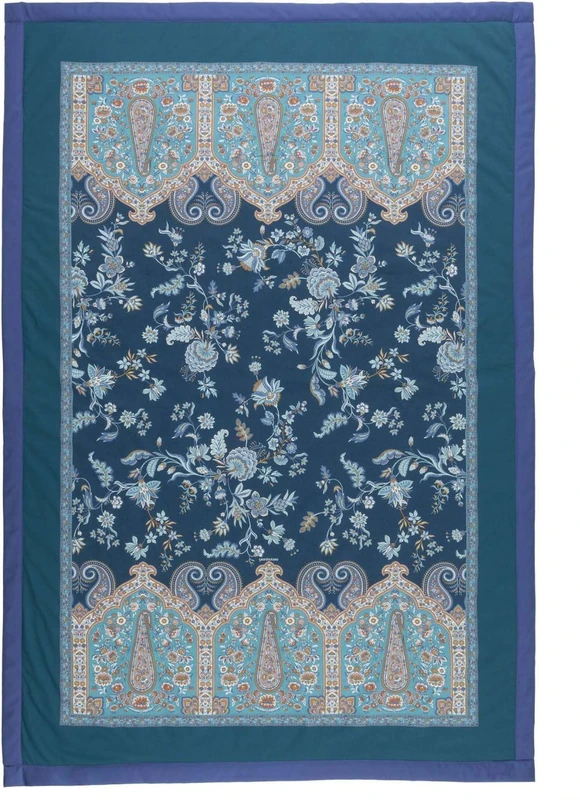 Bassetti Indian Roses 9333424 Plaid 100% Cotton Blue B2 135 x 190 cm