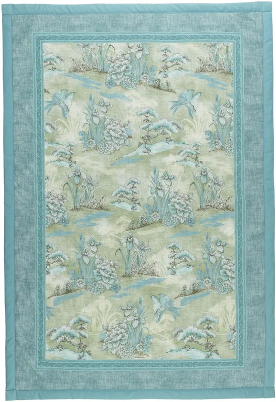 Bassetti Acquaforte 9333421 Plaid 100% Cotton in Green V1 Dimensions: 135 x 190 cm