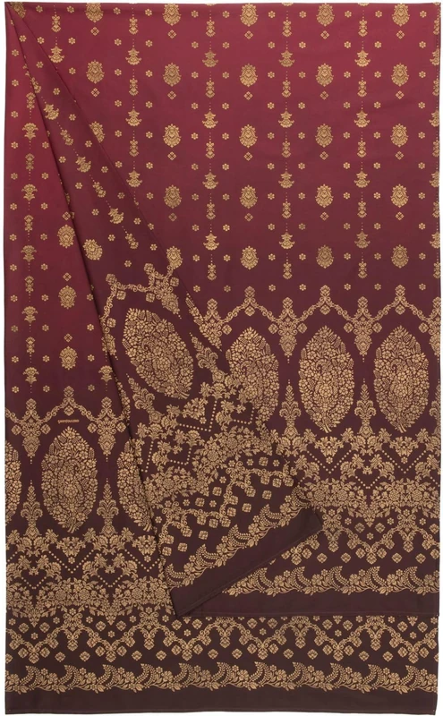 Bassetti Gold Decor 9333337 Foulard 100% Cotton Bordeaux R1 180 x 270 cm