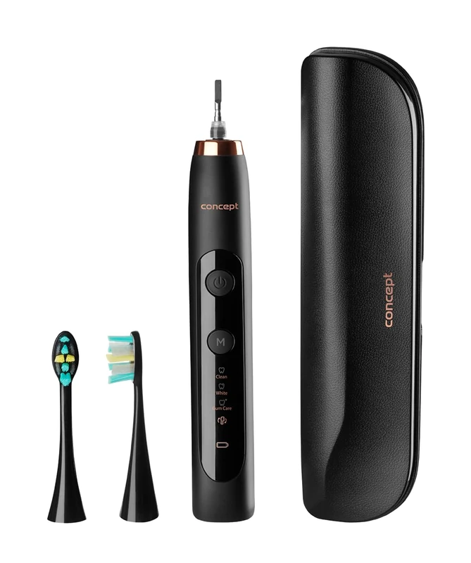 Concept Perfect Smile ZK7011 Sonic Toothbrush with Travel Case, Black - Image 1