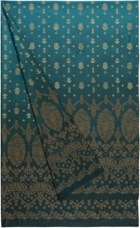 Bassetti Gold Decor 9333338 Foulard 100% Cotton Emerald Green V1 180 x 270 cm