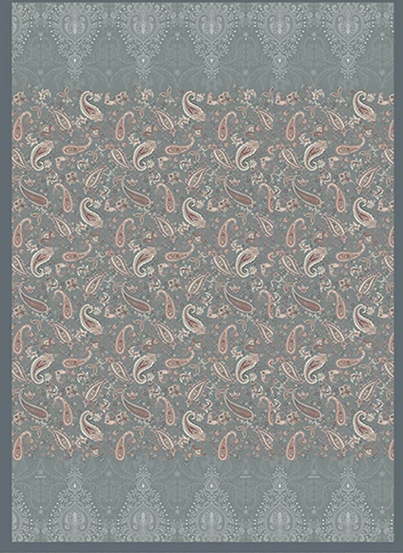 Bassetti Monnalisa 9333455 Plaid Made of 100% Cotton in Grey G1, Dimensions: 240 x 250 cm