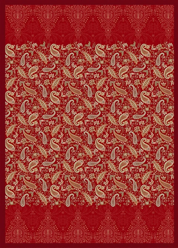 Bassetti Monnalisa 9333440 Plaid 100% Cotton Red R1 Dimensions: 155 x 220 cm - Image 1