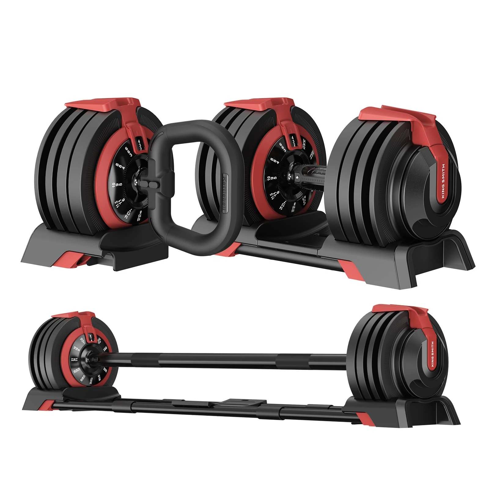 Adjustable Dumbbell Set, 3 in 1 Hand Weight for Women Men at Home, Srength Training Equipment Weight Lifting, Dumbell Free Weight Set for Strength Training(One Dumbbell and Other Accessories)