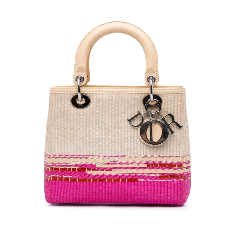 Dior Pre-Loved Medium Raffia Lady