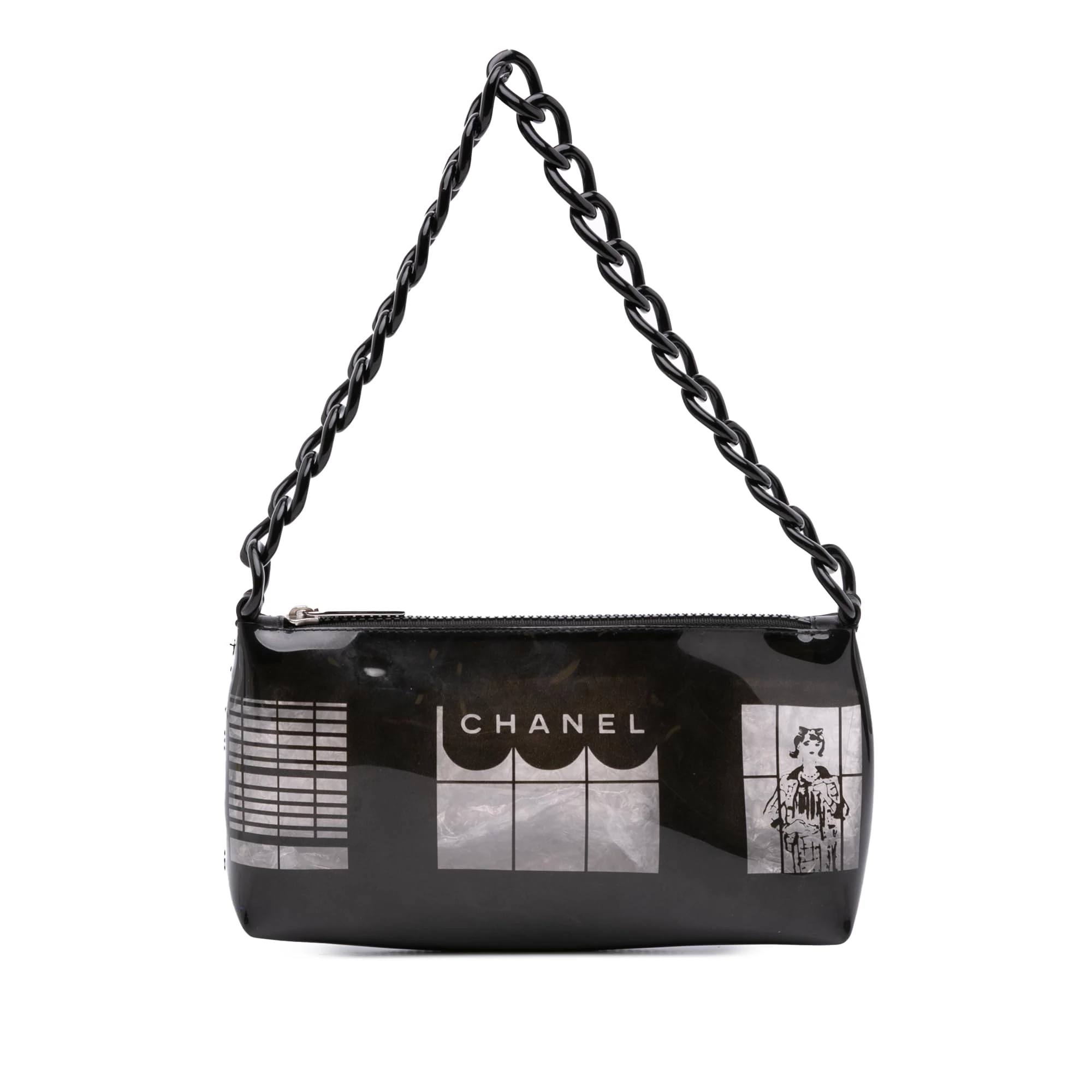 Chanel Pre-Loved Vinyl Coco Window Pochette