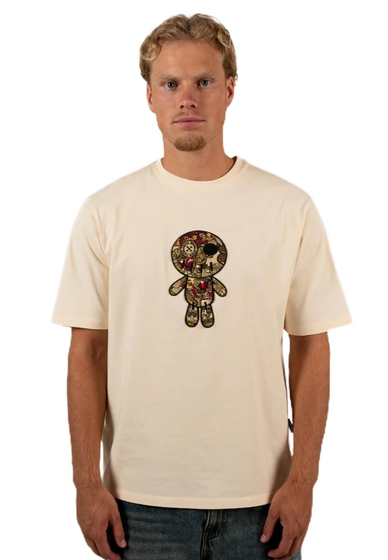 Wrong Friends Men's Ennis T-Shirt, Beige, XL