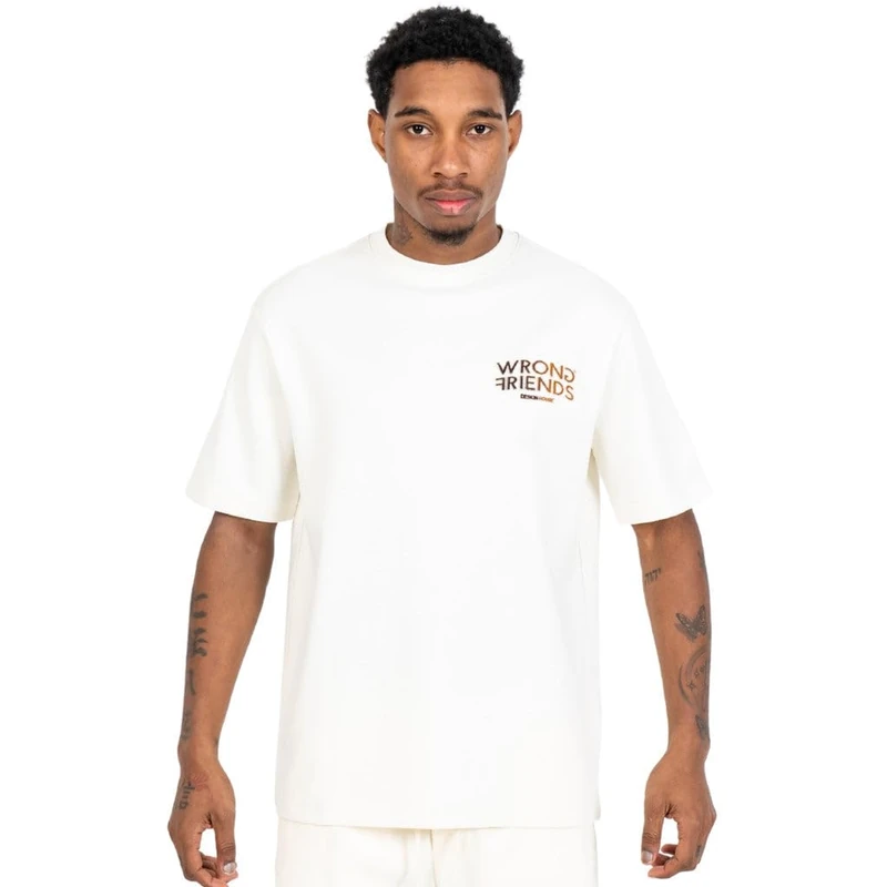 Wrong Friends Men's Simi Valley T-Shirt, Beige/Brown, S