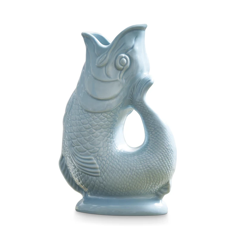 Wade Fish Jug, Handcrafted in Stoke-on-Trent England, Award-Winning Iconic UK Heritage Brand, English Earthenware, 1.2L, Eau De Nil