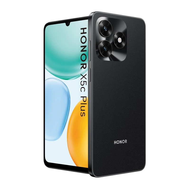 HONOR X5c Plus Unlocked Smartphone, 6.74" 90Hz Bright Display, 128GB Storage, 5130mAh Battery, 50MP Dual Camera, 8-Core Processor, Dual SIM, Android 15 Mobile Phone, Black