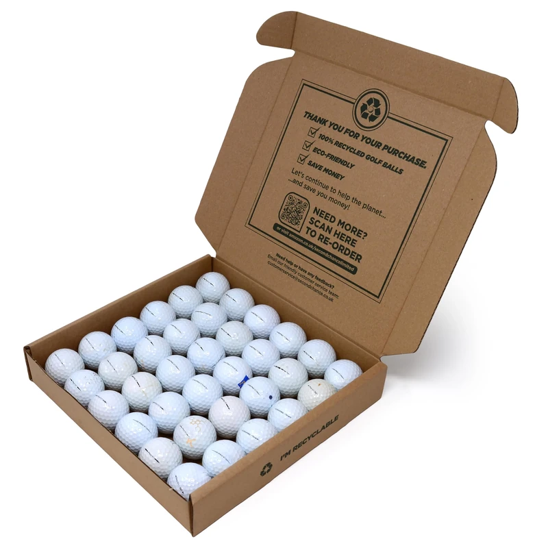Second Chance Recycled Lake Golf Balls, 36 Grade B For Titleist Pro V1 - Lake Balls From Practice & Social Games, Used Golf Balls, Ideal From Practice and Play