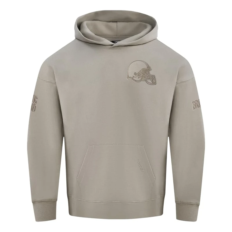 Pro Standard Mens NFL Cleveland Browns Neutral Pull Over Hoodie Taupe S
