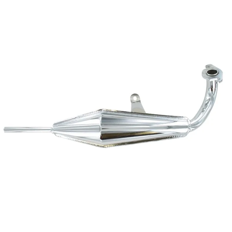 cyclingcolors Exhaust Muffler Motorcycle Scooter Moped Compatible with Peugeot 103 Vogue SP MVL Flanged Flute Type Chrome