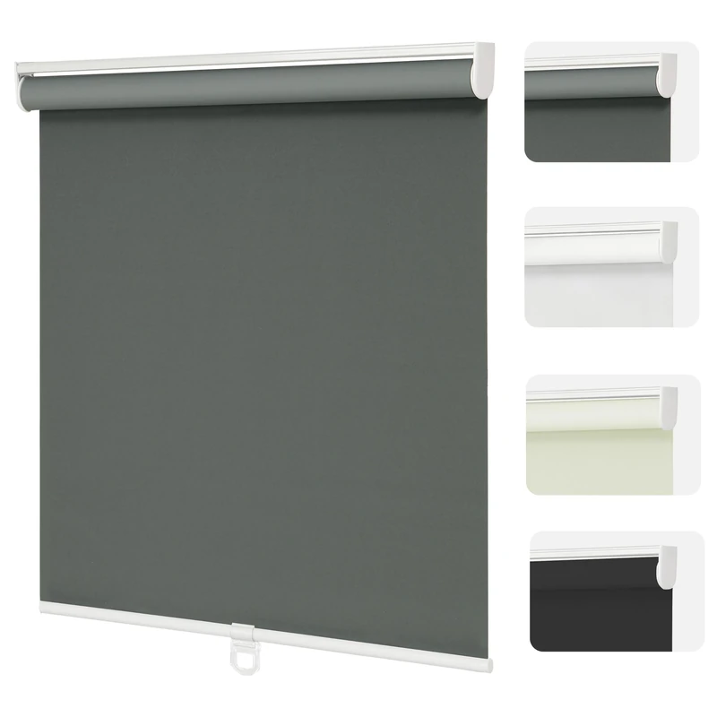 Changshade Cordless Roller Shades Blackout Blinds for Indoor Windows,Pull Down Darkening Roller Shade with UV Protection and Thermal Window Shades for Home and Office(29.5" W x 72" H,Grey)