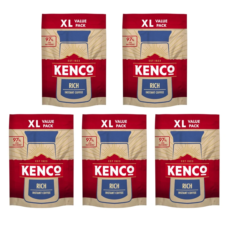 Kenco Rich Instant Coffee Refill 300g (Pack of 5, Total 1.5kg)