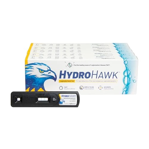 HydroHawk Legionella Swab Test for Water Outlets - Pack of 5 x Single-Use Kit for Detecting Legionella pneumophila sg1 - For Pool, Air Con Unit, Hot Tub, Shower Head, Tap, Hose - 25 Min At Home Test