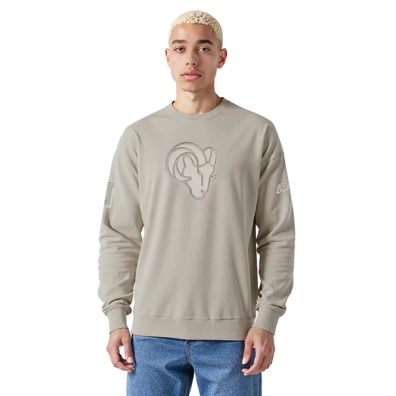 Pro Standard Mens NFL Los Angeles Rams Neutral Crewneck Sweatshirt Taupe 2Xl