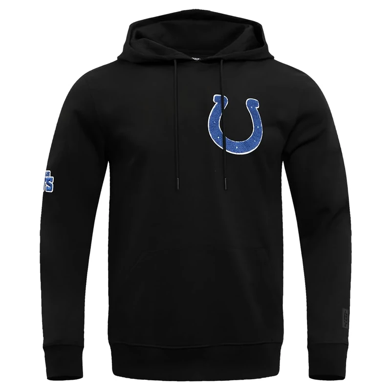 Pro Standard MENS NFL INDIANAPOLIS COLTS CLASSIC CHENILLE PULL OVER HOODIE BLACK M