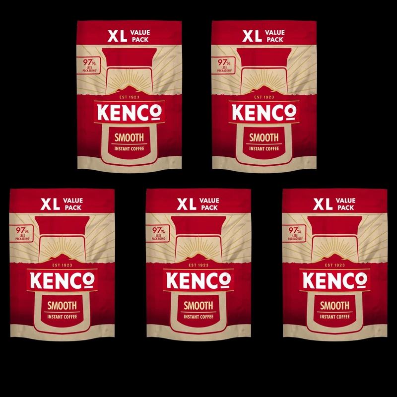 Kenco Smooth Instant Coffee Refill 300g (Pack of 5, Total 1.5kg)