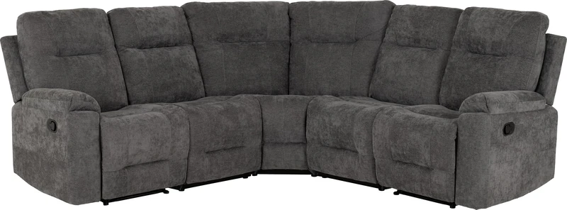 Seconique Guildford Corner Sofa in Grey Fabric