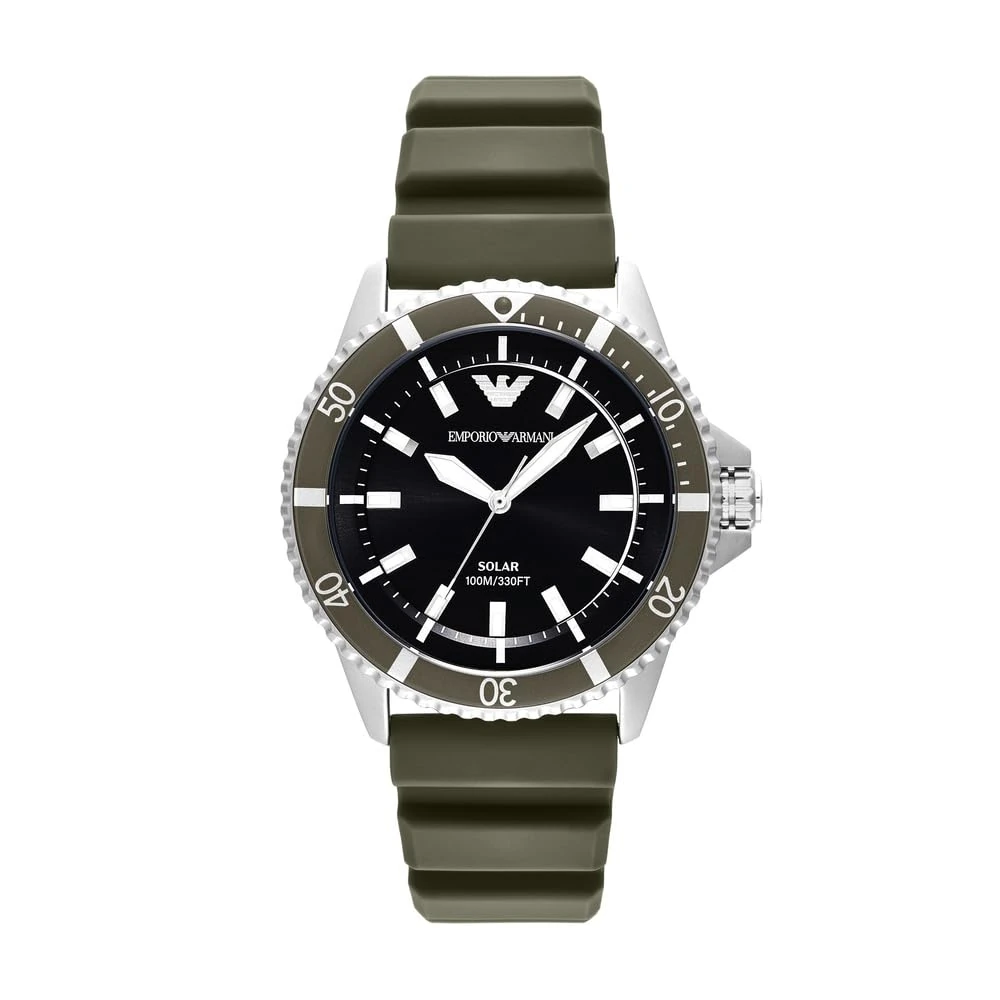 Emporio Armani Men's Analog Quartz Watch with Silicone Strap AR11699