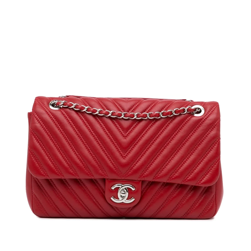 Chanel Pre-Loved Jumbo Classic Lambskin Double Flap Shoulder Bag