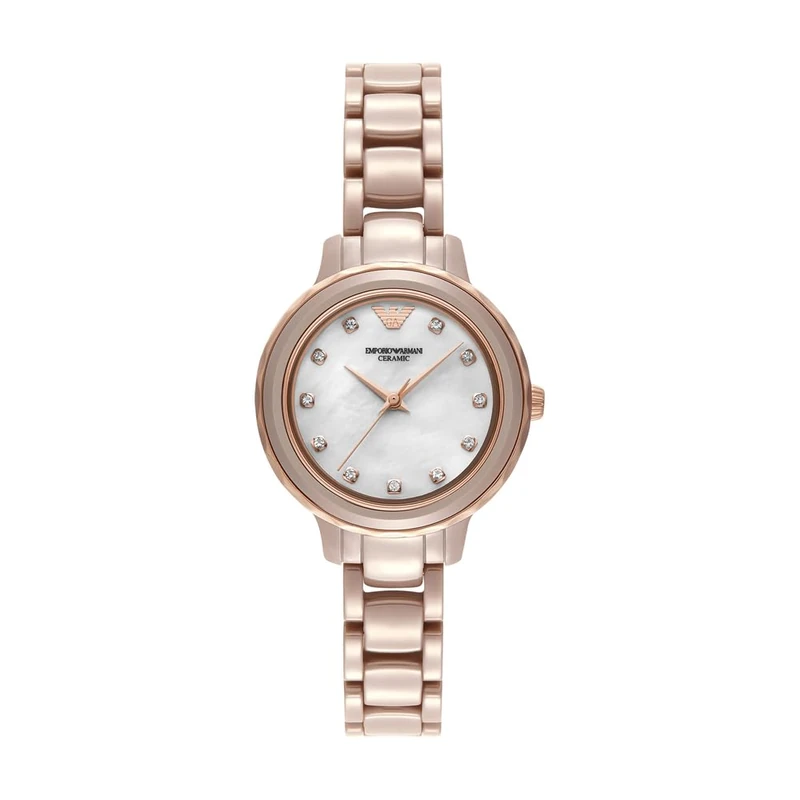 Emporio Armani Women's 32MM Beige Ceramic Watch, AR70018