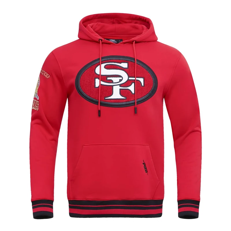 Pro Standard Men's NFL San Francisco 49Ers Retro Classics Pull Over Hoodie Red/Black 3XL - Image 1