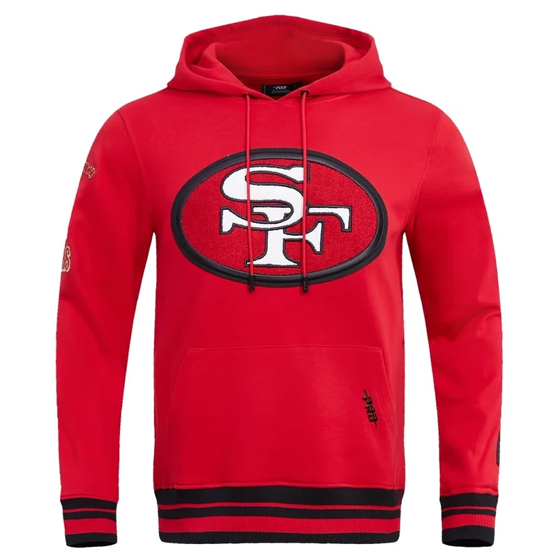 Pro Standard Mens NFL San Francisco 49Ers Retro Classics Pull Over Hoodie Red/Black S