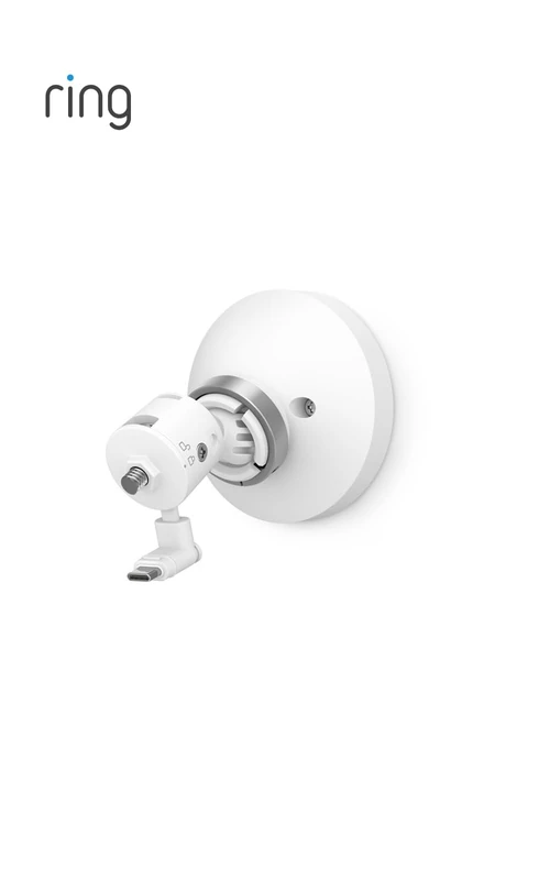 Ring PoE+ Converter Mount — Ethernet power and data connection, compatible with industry standards, multiple mounting options, White