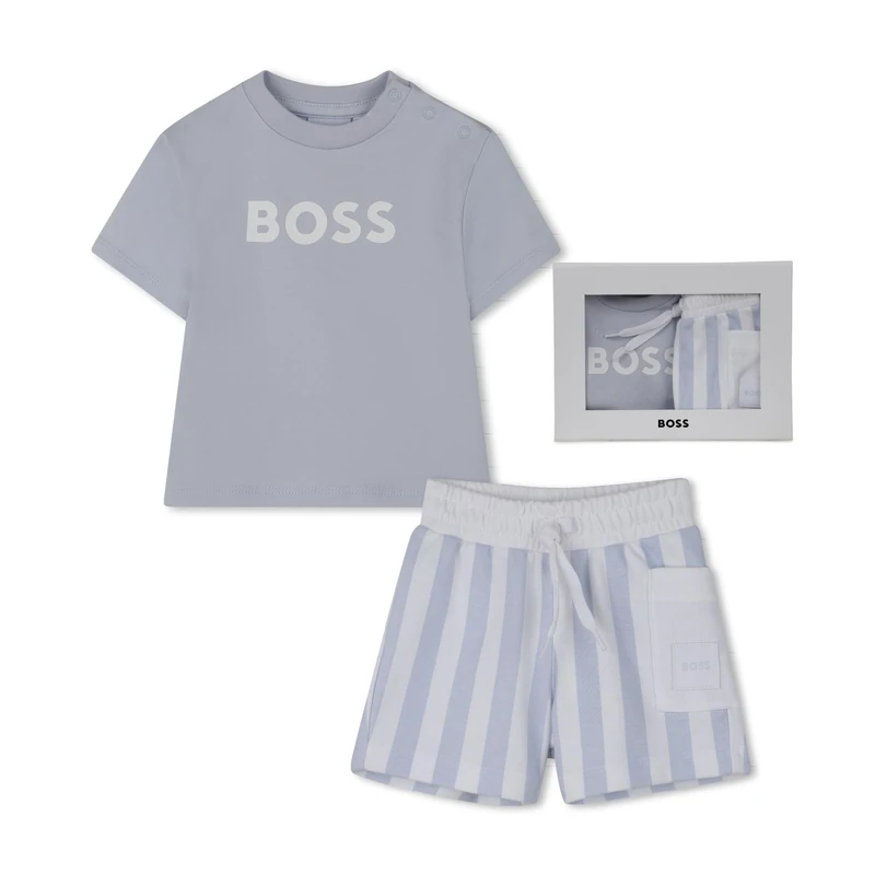 BOSS T-Shirt+Shorts Baby Boys, Blue, 9 Months