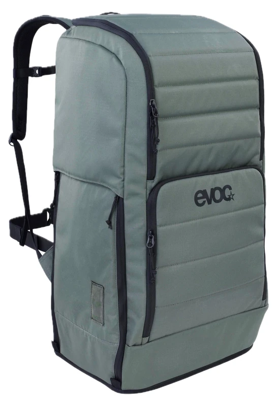 EVOC GEAR BACKPACK 60 Travel backpack, (sturdy backpack with boot compartment, trekking backpack with organiser compartments, extra-wide hip belt & secure footing, 60 l), Dark Olive
