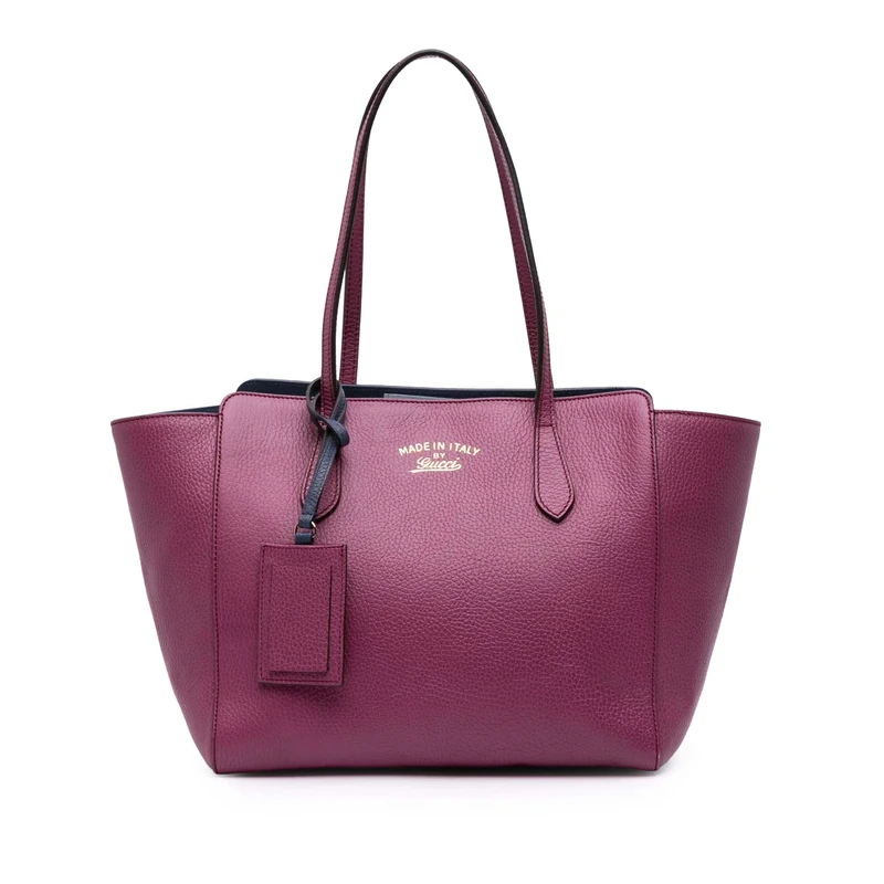 Gucci Pre-Loved Medium Leather Swing Tote Bag