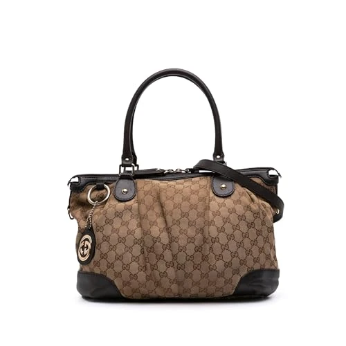 Gucci Pre-Loved GG Canvas Sukey Satchel Handbag