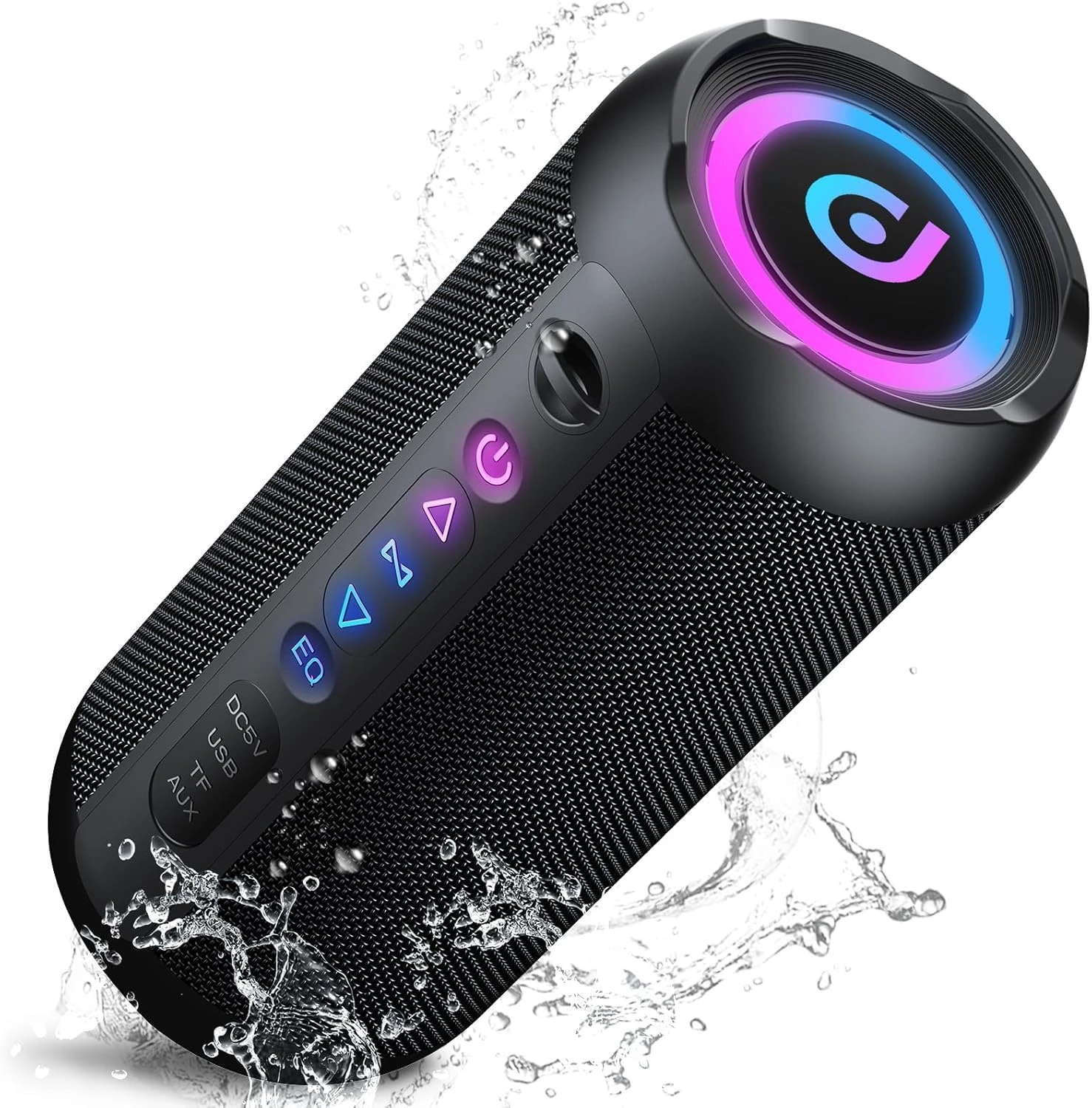 taopodo Portable Bluetooth Speaker with 30W Stereo Sound, 3 EQ Mode & 8 RGB lights, IPX7 Waterproof, 24H Playtime, TWS Wireless Pairing, Outdoor Speaker for Home, Outdoors and Hiking