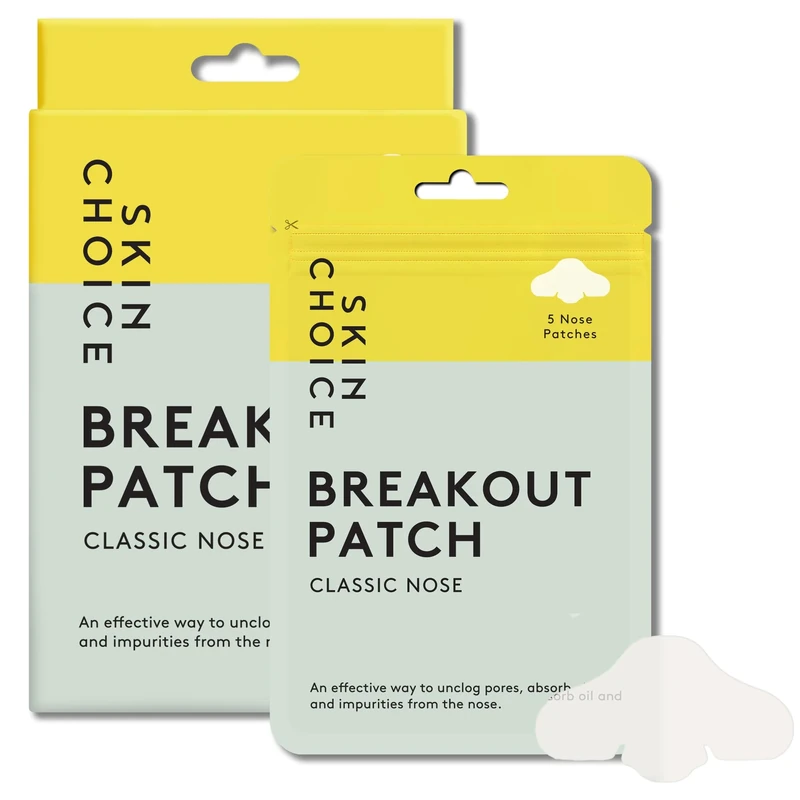 SKIN CHOICE Pore Strips Bundle - Breakout Patch XL Hydrocolloid Nose Strips to Unclog and Shrink Pores, Nose Patch Absorbs Oil, Acne Pimple Spot Blackhead Remover, Vegan (15 Count)