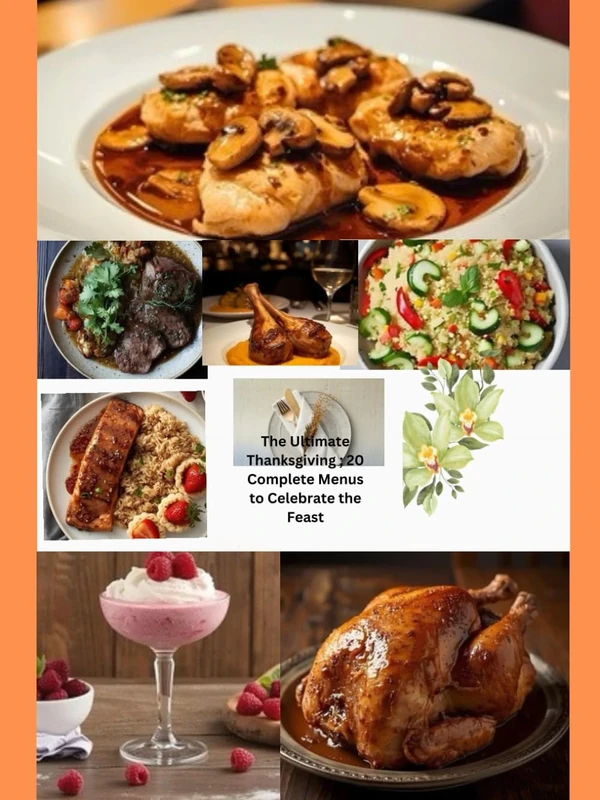 ''The Ultimate Thanksgiving: 20 Complete Menus to Celebrate the Feast'': '' A Delicious Thanksgiving: 20 Menus, Dishes, and Dessert with Vegetarian Options'' - Image 1
