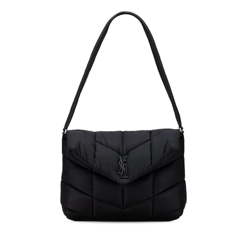 Yves Saint Laurent Pre-Loved Quilted Econyl Nylon Lou Puffer Messenger Bag Shoulder