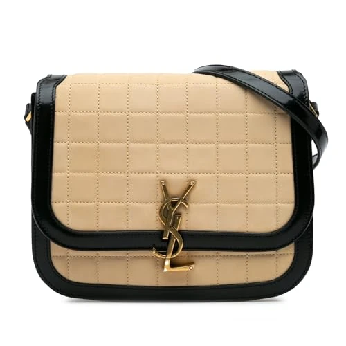 Yves Saint Laurent Pre-Loved Medium Quilted Suede Monogram Solferino Crossbody