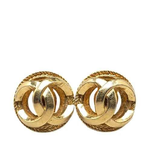 Pre-Loved Gold Plated CC Clip On Earrings