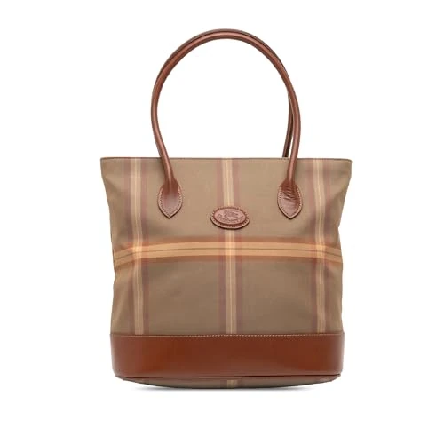 BURBERRY Pre-Loved Vintage Check Canvas Bucket Bag