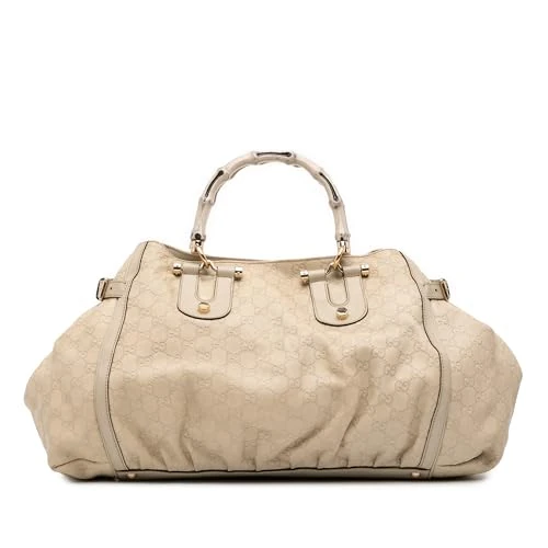 Gucci Pre-Loved Guccissima Bamboo Dialux Tote Bag