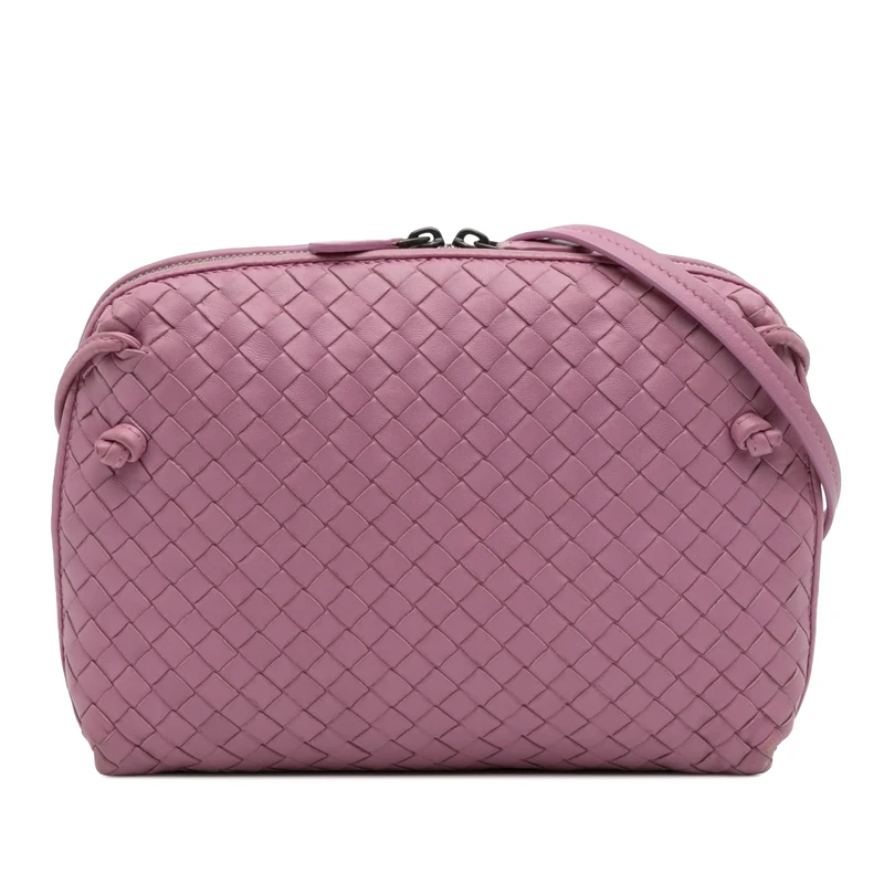 Bottega Veneta Pre-Loved Nappa Intrecciato Nodini Crossbody Bag