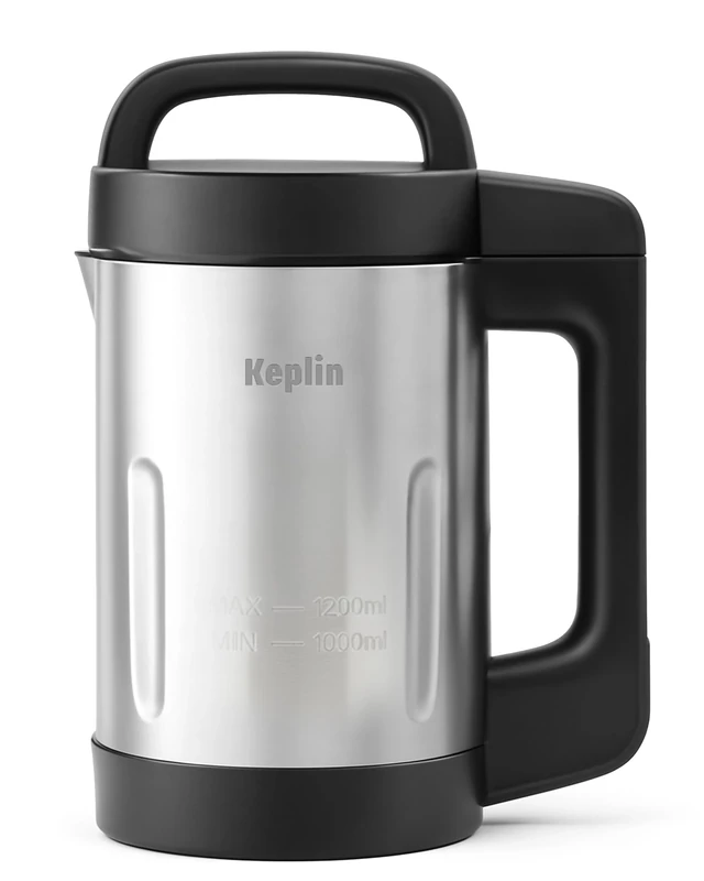 Keplin 3-in-1 Soup Maker & Blender 1.2L, Blend & Juice Functions, 3-5 Portions of Smooth & Chunky Soup, Keep Warm Mode, Auto-Stir & Overspill Sensor, One-Touch Control, Easy Clean, 2 Year Warranty
