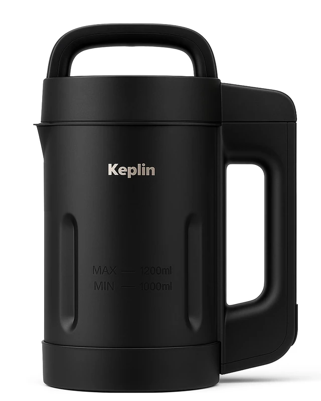 Keplin 3-in-1 Soup Maker & Blender 1.2L- Blend & Juice Functions, 3-5 Portions of Smooth & Chunky Soup, Keep Warm Mode, Auto-Stir & Overspill Sensor, One-Touch Control, Easy Clean- 2 Year Warranty