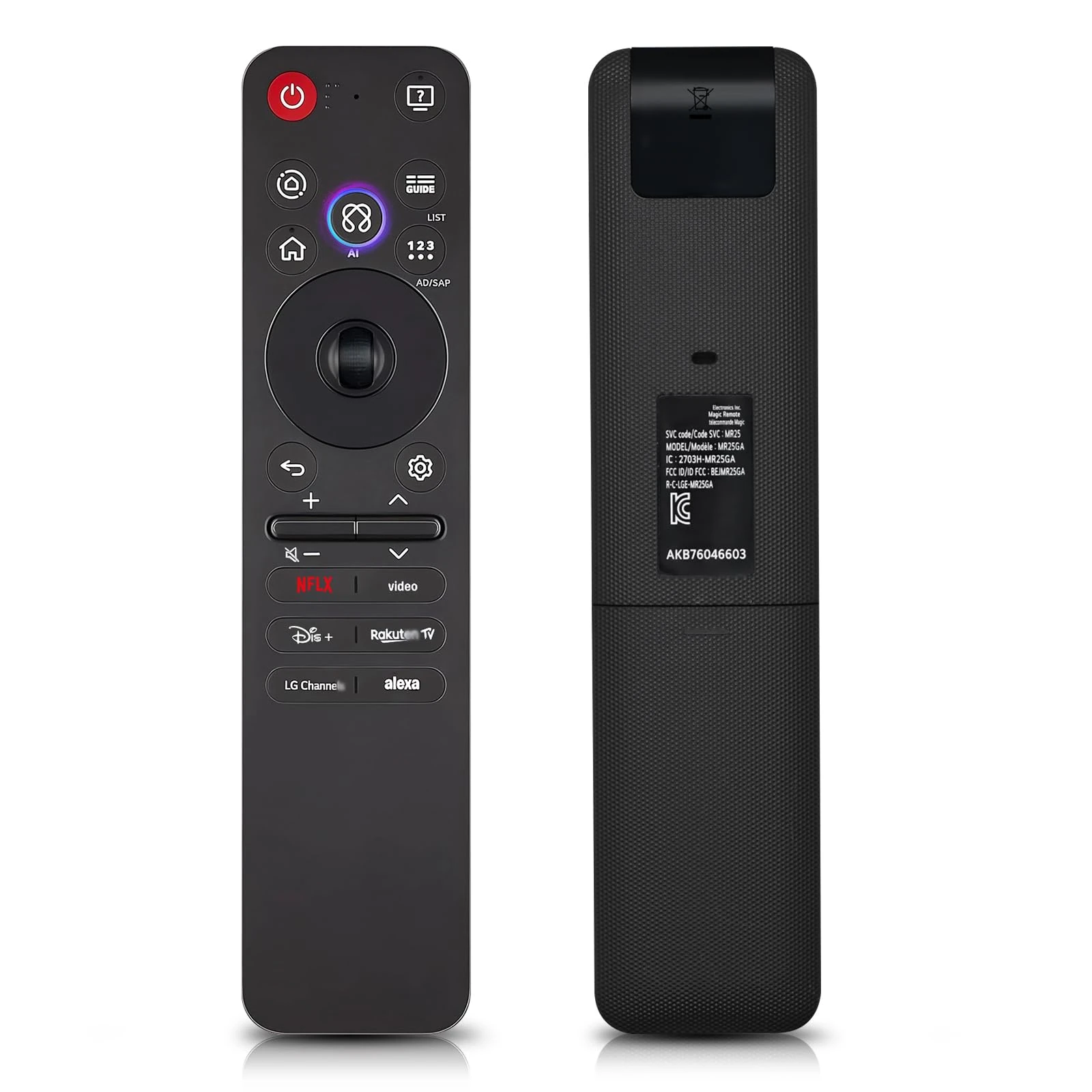 Replacement for LG Magic Remote(MR25GA)with Includes AI,Pointer and Alexa Voice,LG TV Remote Control,Compatible with All L G Smart TVs,Universal for Magic Control MR24GA MR23GA MR22GN MR21GA MR20-19GA