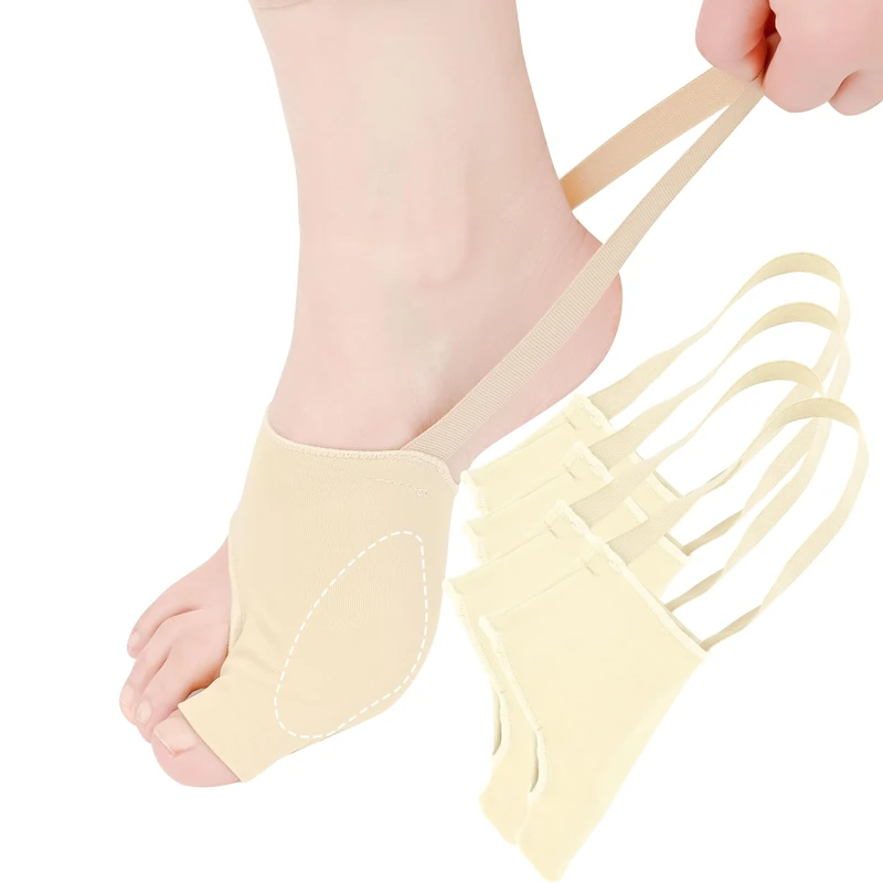 DYKOOK 2Pairs of Bunion Corrector Sleeves Bunion Relief Socks Build-In Gel Big Toe Protector Pad Bunions Brace with Non-Slip Elastic Heel Strap and Ease Pain from Hallux Valgus,Blisters,Friction (L)