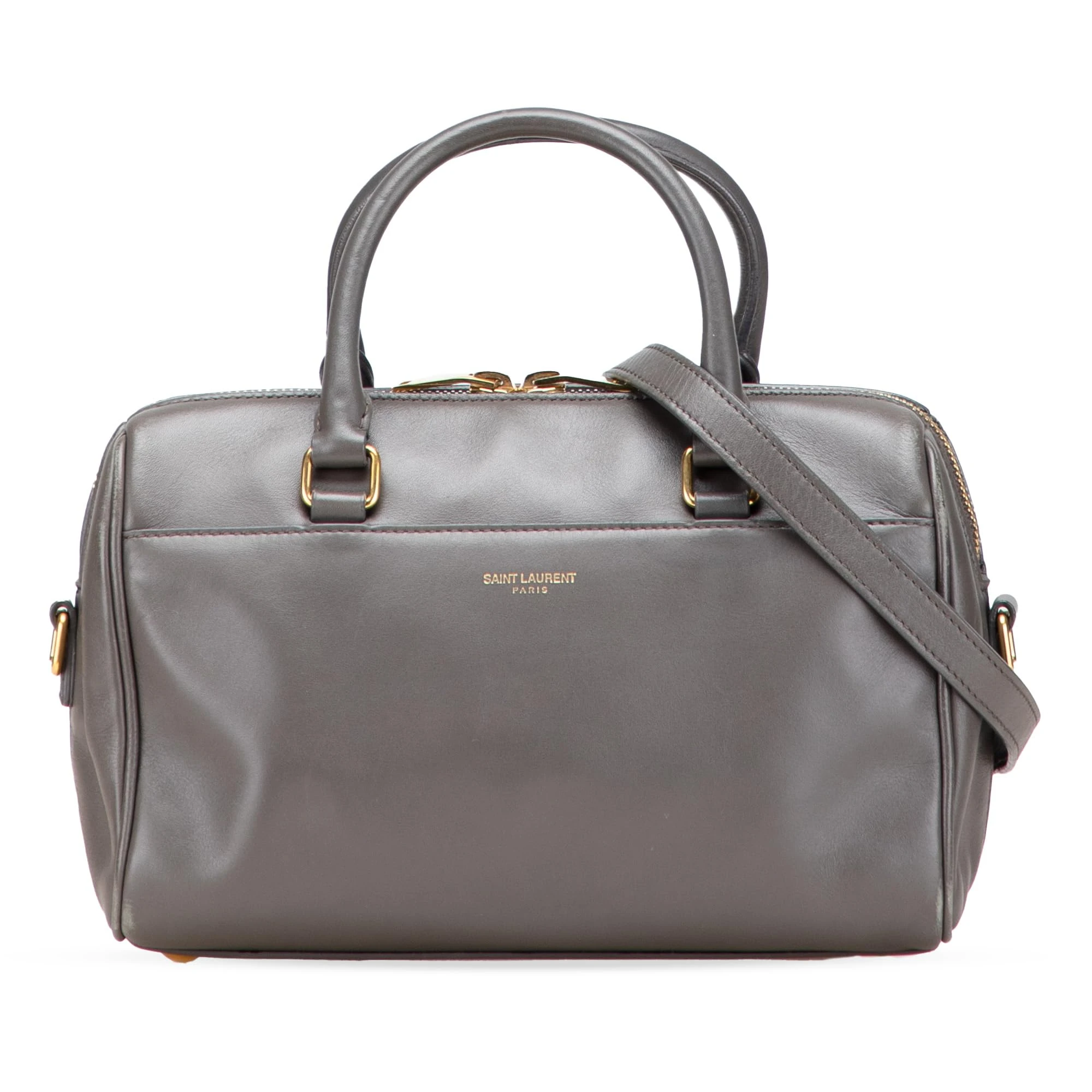 Saint Laurent Pre-Loved Baby Leather Classic Duffle Satchel